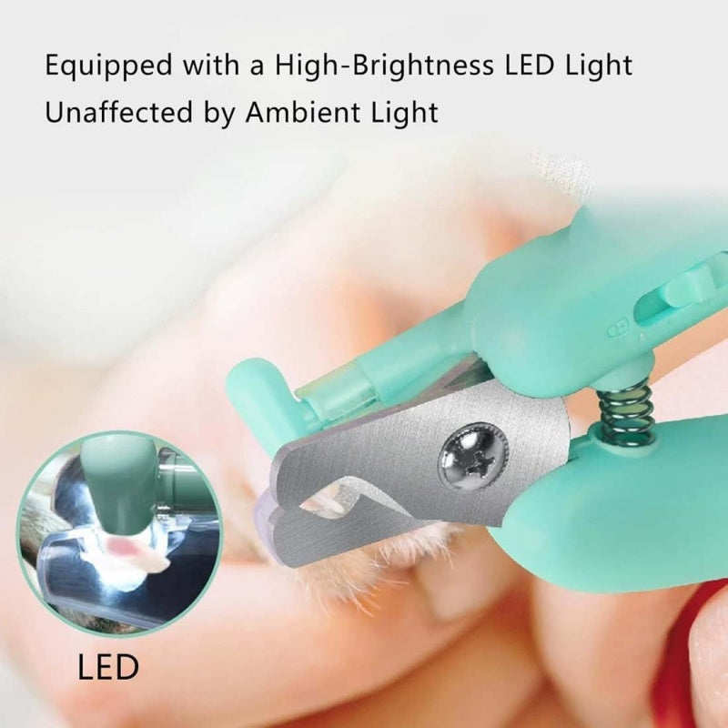 Dog nail clipper grinder with LED light for pet grooming