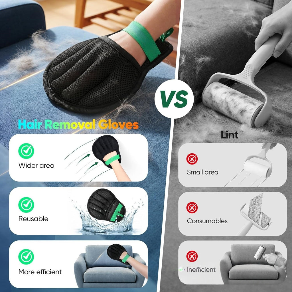 Static clay pet hair remover for removing dog and cat hair