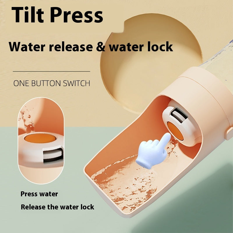 Travel dog water and food bottle with leak-proof design