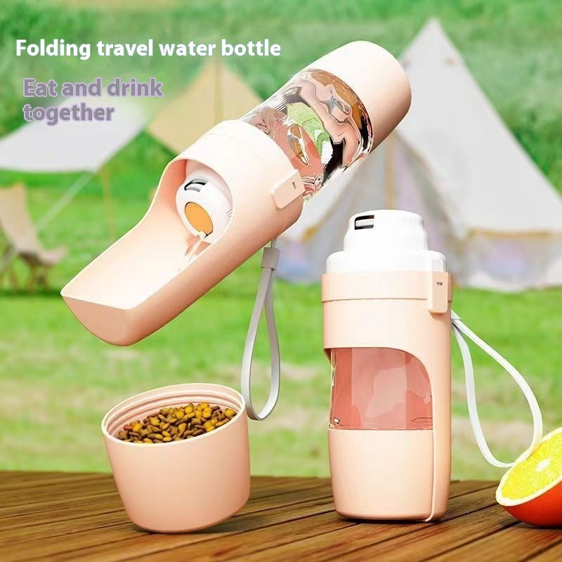 Travel dog water and food bottle with leak-proof design