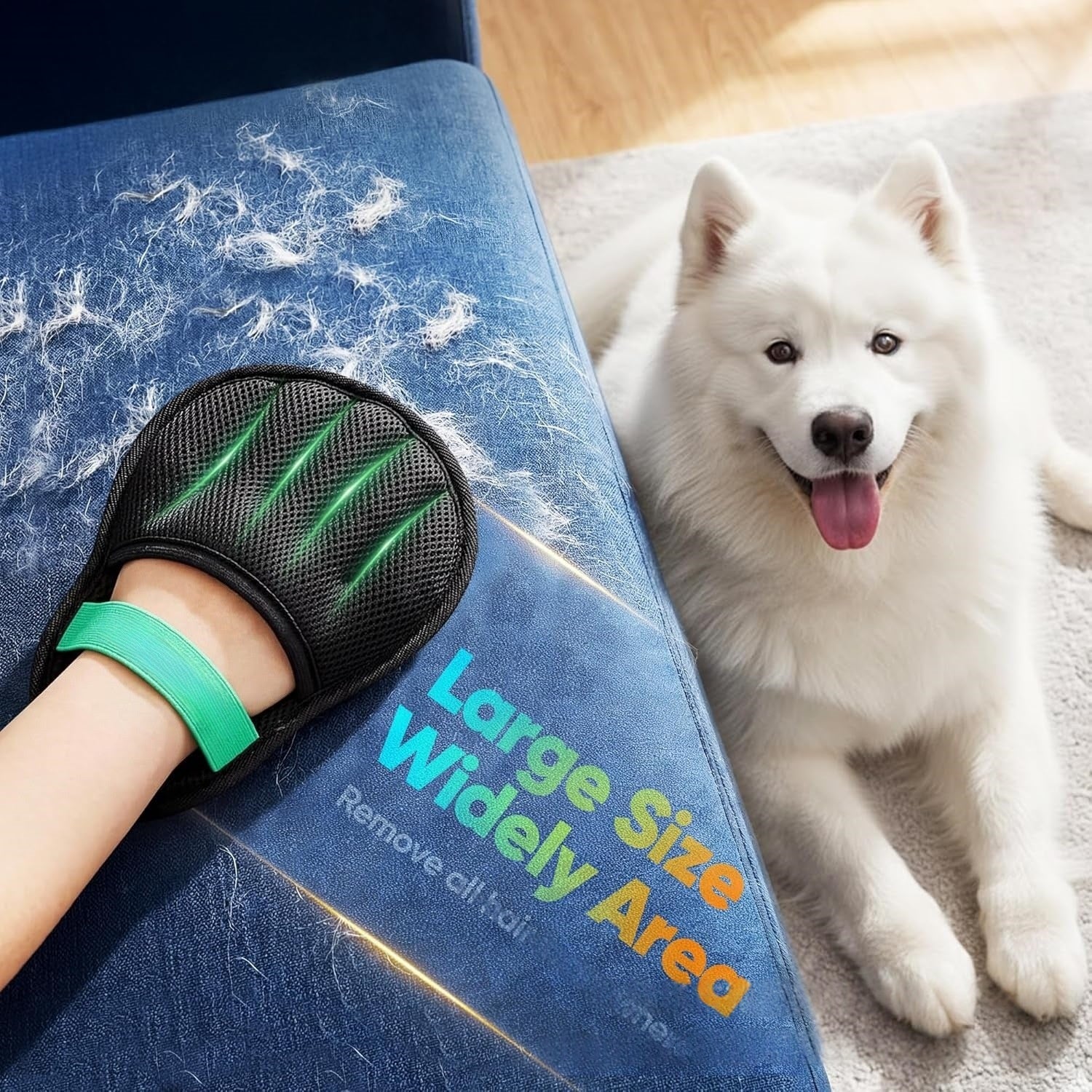 Static clay pet hair remover for removing dog and cat hair
