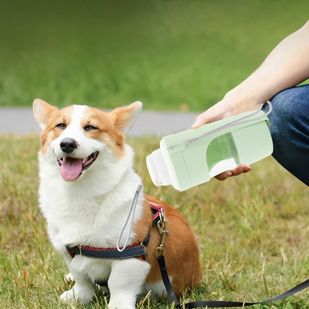 Travel dog water and food bottle with leak-proof design