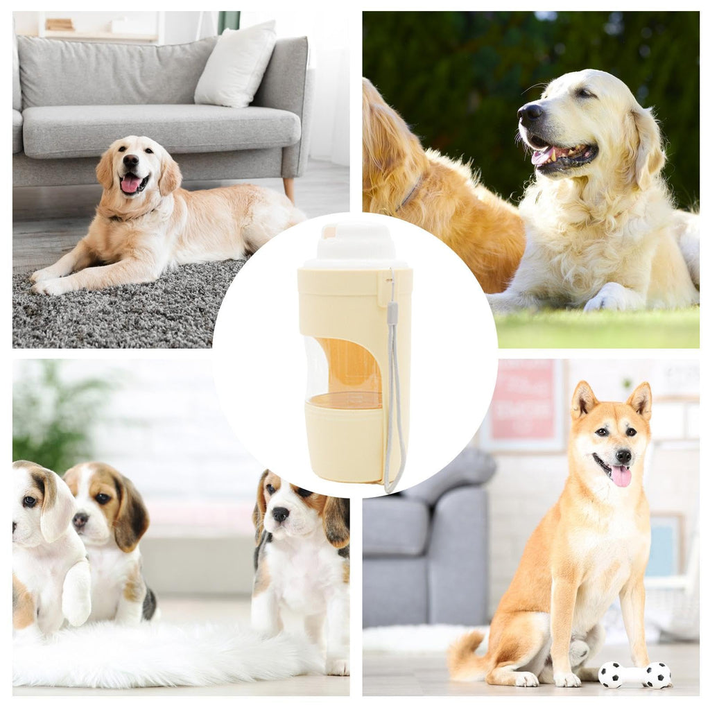 Travel dog water and food bottle with leak-proof design