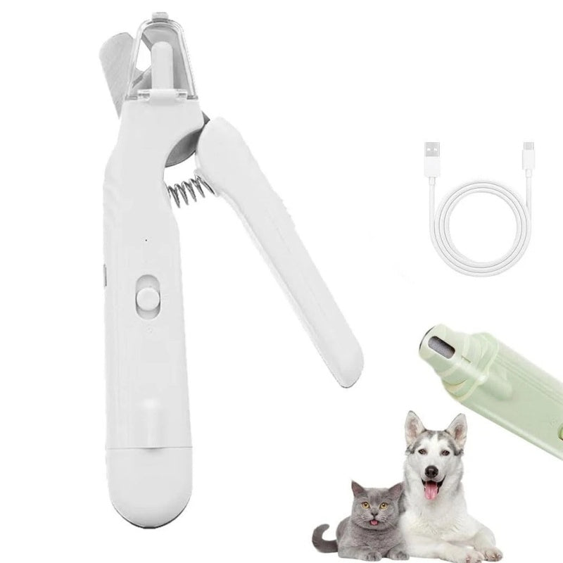 Dog nail clipper grinder with LED light for pet grooming